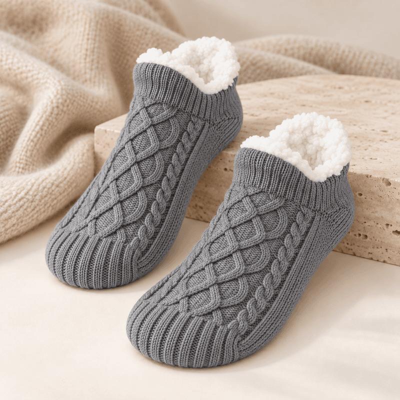 thermal lounge socks grey - Cloud Thermal Lounge Socks | Heated Comfort UK