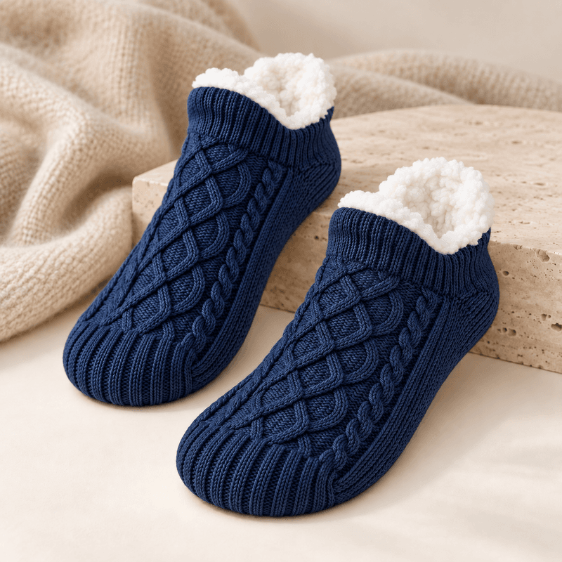 thermal lounge socks navy - Cloud Thermal Lounge Socks | Heated Comfort UK