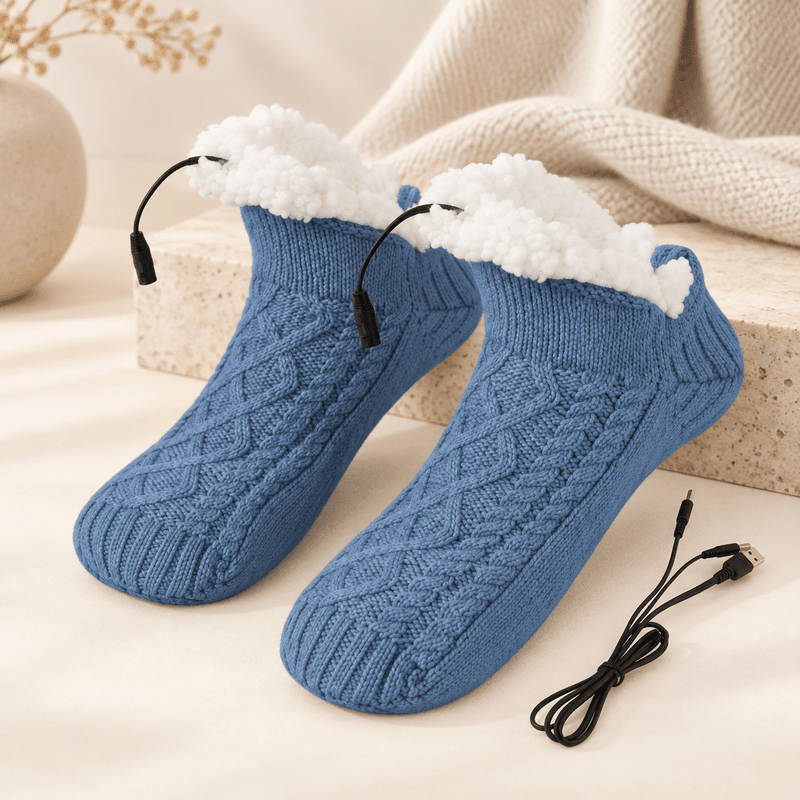 Heated Comfort Heated Socks, Storm Grey